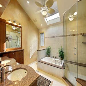 Stately Twin Master Bathroom