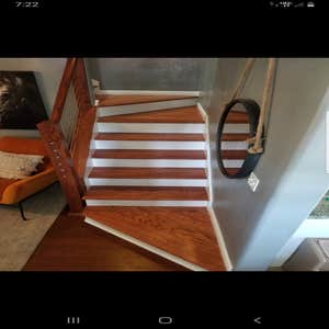 Photos by Full House Construction LLC #1 Install new wood stair treads and railing.