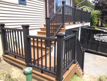 Photo(s) from Roberts Remodeling & Renovations, Inc This was a deck refinish where the customer wanted Trex Transcend wrapped around their old concrete