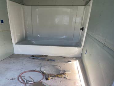 Photos by C.S Remodeling & Construction #1 Dust protection and entry to home protection temporary wall built to prevent anyone or anything from getting