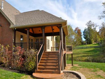 Deck Renovation & Covered Structure, Mtn. Shadows Subdivision- Chattanooga TN Client had a treated deck and wanted a low-maintenance deck and roof stru