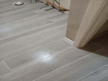Floor tile install