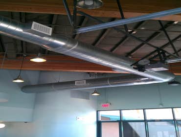 The Counter Burger Joint / Irvine,Ca We installed exposed spiral ductwork in seating area.