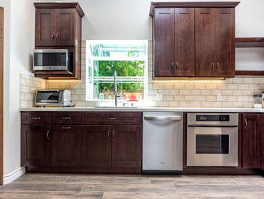 Cherry Wood Modern Kitchen Remodel - West Hills