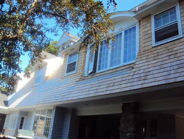 New Home * Vinyl exterior cedar impressions , Azec Trim, Azec decking, Composite railings worry free
* Cedar shake replacement, New architectural roo
