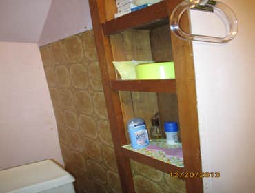 before pic of bathroom wall