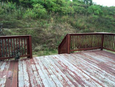 back porch before rebuilding