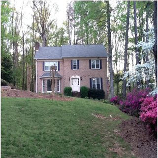 Front porch with new front door in Chattanooga TN