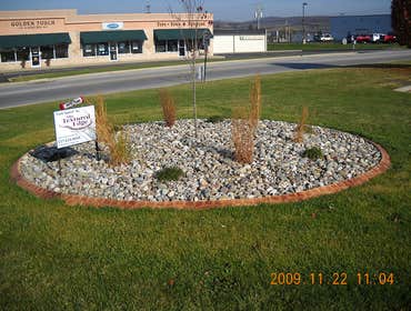 Hanover area we installed curbing around a retaining wall