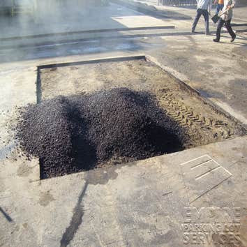 Asphalt Repiar This is a asphalt repair project that was performed by Empire Parking Lot Services in 2012. It included paving, seal coating, and parkin