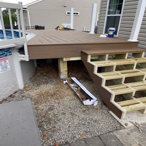 Pool Custom Framed Deck/Patio w/ Railing