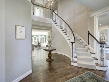 GULICK | CUSTOM Home in McLean The impressive stone and HardiePlank® elevation on our Winthrop really stood out on this corner lot of approximately one
