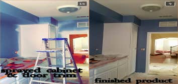 Photo(s) from Ricky Lozano Updated cabinets by painting them a beautiful white.