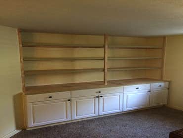 Unpainted Built-in Cabinets