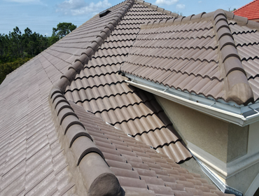 Tile to Tile Roof Replacement Old compromised tile roof in Fort Myers was replaced with a new beautiful tile roof system.