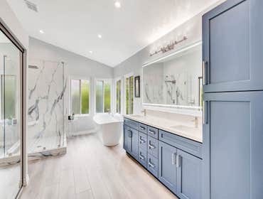 Bathroom Remodel This project included new plumbing and electrical to ensure everything flows smoothly and efficiently. We expanded the shower to be mo