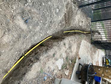 Exterior gas line