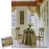 Flirting with formality A ceramic farmhouse sink and vintage-style faucet suit the formal character of a 1890s home. A floral motif on the sink apron a
