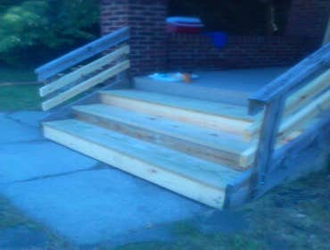 R A Miller Painting And General Contracting Project replaced steps. took out old steps and rebuilt new ones