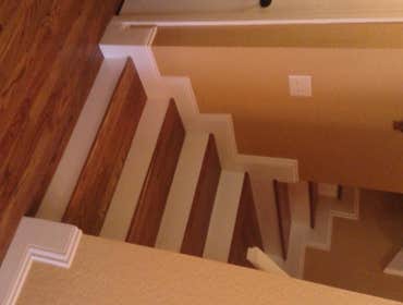 Staircase remodeled matched
