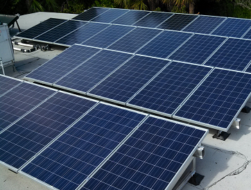 Flat roof with a tilt racking