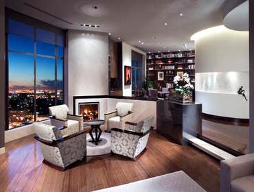 Contemporary Living Room, Fire