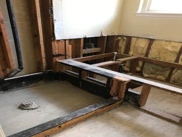 Thousand Oaks Bathroom Renovation Master bathroom renovation including to demo, re frame shower/tub area, upgrade plumbing and electric, install pocket