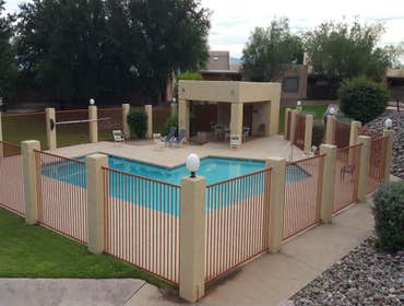 Pool House and Wrought Iron
