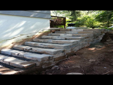 Outside work pavers, addition and siding. Photos of outside work. Back yard pavers