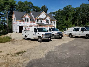 Photos by DP Electric Inc #2 Wiring of new custom home with recess LED lighting, Panasonic whisper bathroom fan/light units, low voltage LED under cabi