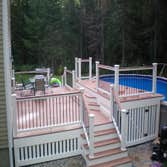 Pool deck composite decking
