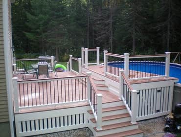 Pool deck composite decking