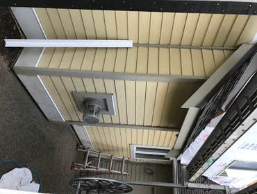 Photos by Alpha-Pac NW Construction Reside a couple different elevations and add a belly band around entire house to eliminate rotten LP siding and unf