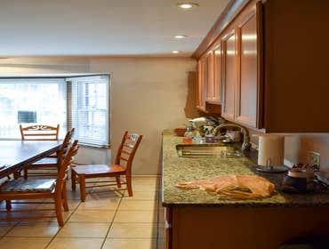 Kitchen Remodel Already a huge improvement to function and beauty, the new cabinets, counters and recessed lighting have been installed... And now the 
