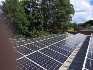 Photos by Plymouth Solar Energy #1 Ground Mounted hillside array