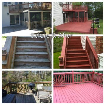 Stain wood deck