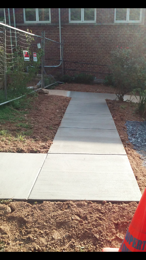 Concrete walkway