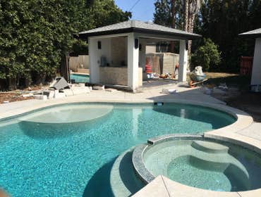 Backyard entertaining area