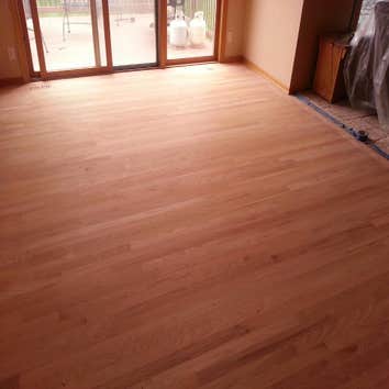 Rossell Custom Wood Floors Project Sanding and refinishing of a dinette.
