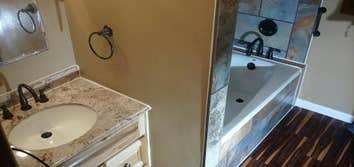 Lower Bathroom Remodel Beautiful Complete Bathroom Remodel in Lowel, Oregon.
New Bathtub,
Tile,
Vanity
Countertops.