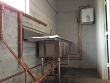 Project photos from Toce Plumbing Light commercial work done in Oakland, CA (40th Street).