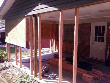 Framing Stage for old porch