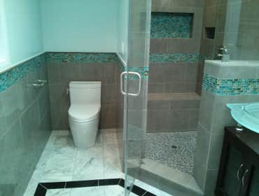 Bathroom Remodel With Floor Plan Changes Bathroom remodeling project in Los Angeles:
- New bathroom design, planning, and permitting process.
- Compl