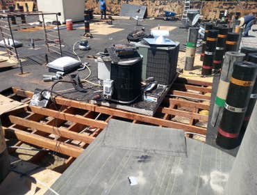 replace damaged plywood. west