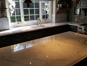 Photos by Marble Specialist #1 Marble Kitchen Countertops, Complete Restoration (grind, polish & seal)