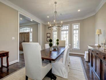 GULICK | CUSTOM Home in McLean The impressive stone and HardiePlank® elevation on our Winthrop really stood out on this corner lot of approximately one