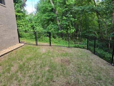 Ornamental Black Aluminum Fence Installation
