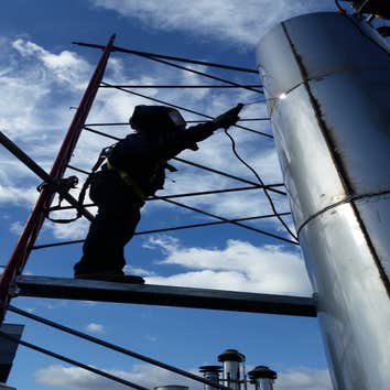 Welding pipe