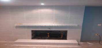 3" led can over fire place