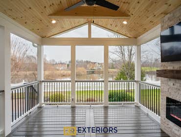 Photos by Kr Exteriors Inc #1 Built all new Composite screened in porch